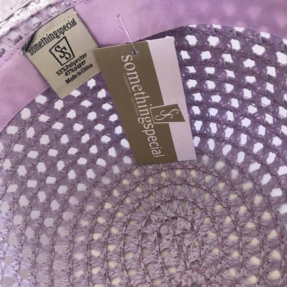 NWT Summer Sun Beach Extra Wide Brim Floppy Hat with adjustable wired edges - Picture 4 of 6